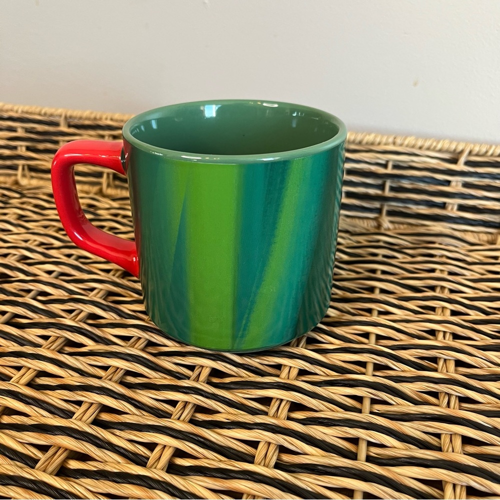 Starbucks Coffee Mug, Green with Red Handle and Starbucks Logo 2022 - Picture 3 of 7